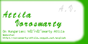 attila vorosmarty business card